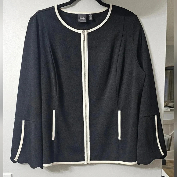 Rafaella Tops - RAFAELLA Bell Sleeve Zip-Up Jacket Size XL